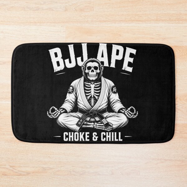 Item preview, Skeleton Ape Lotus Pose BJJ Black Belt Grappler designed and sold by Martial-Art-23.