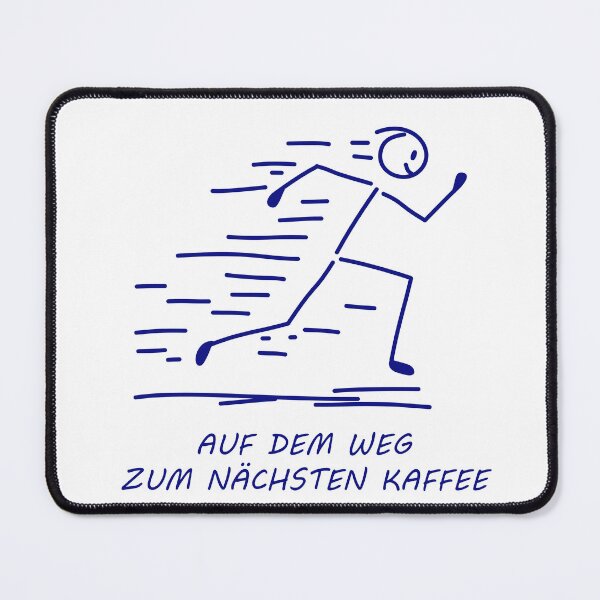 Item preview, On the way to the next coffee - funny stick figure designed and sold by SaSe-Design.