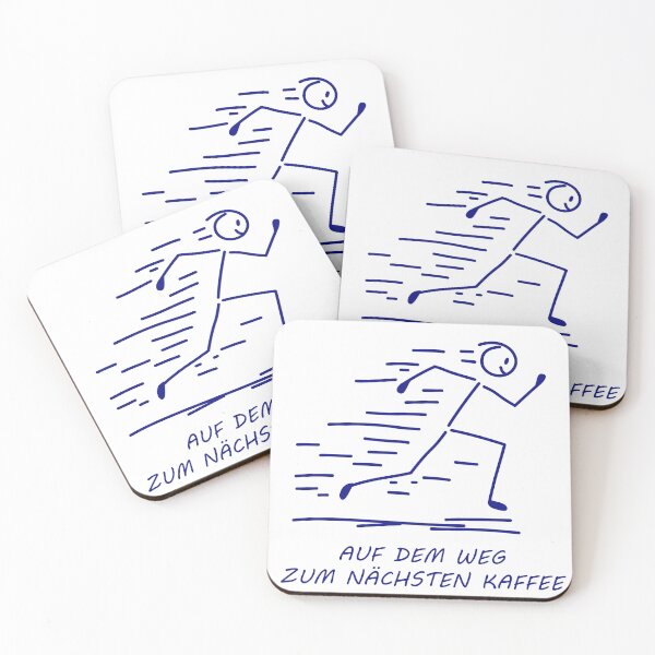 Item preview, On the way to the next coffee - funny stick figure designed and sold by SaSe-Design.