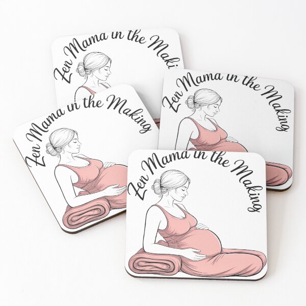 Item preview, Zen Mama In The Making Pink Bolster Yoga Art designed and sold by 108stillness.