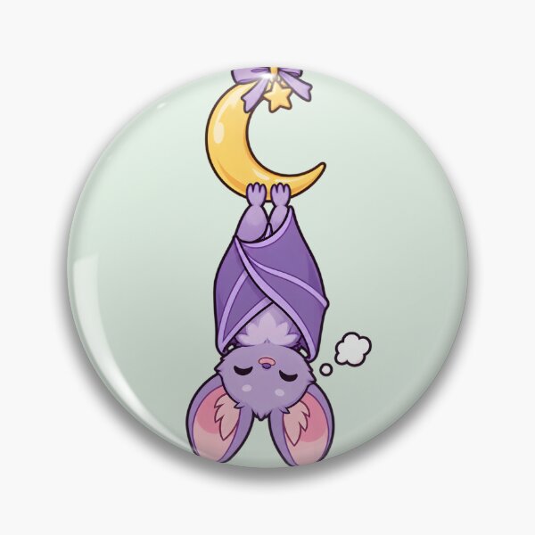 Item preview, Sleepy Moon Bat – Cute Crescent Moon Familiar designed and sold by ChromaRune.