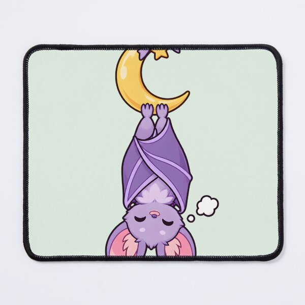 Item preview, Sleepy Moon Bat – Cute Crescent Moon Familiar designed and sold by ChromaRune.
