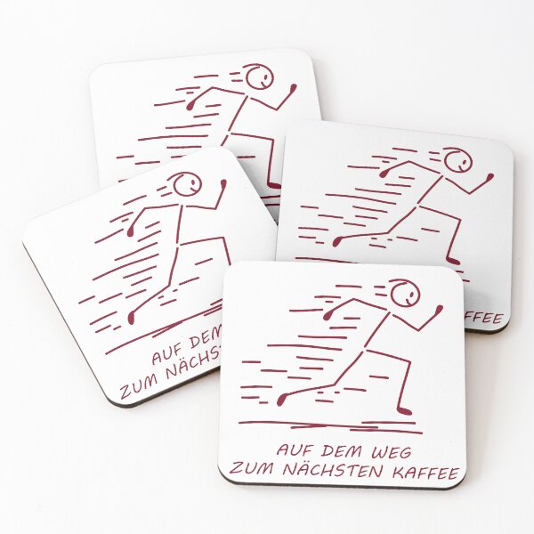 Item preview, On the way to the next coffee - funny stick figure designed and sold by SaSe-Design.