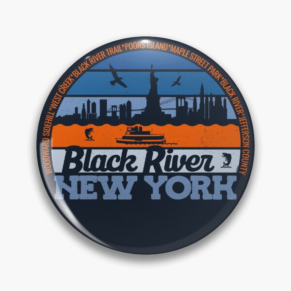 Item preview, Black River New York Sunset Retro Vintage Local Pride Logo designed and sold by CRHPOD20.