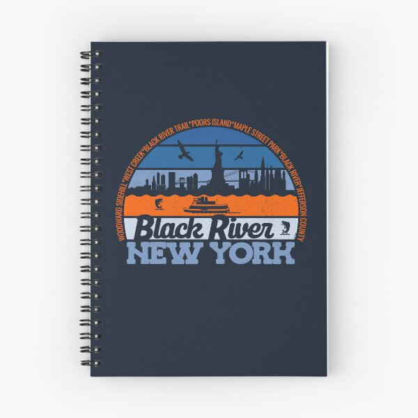 Item preview, Black River New York Sunset Retro Vintage Local Pride Logo designed and sold by CRHPOD20.