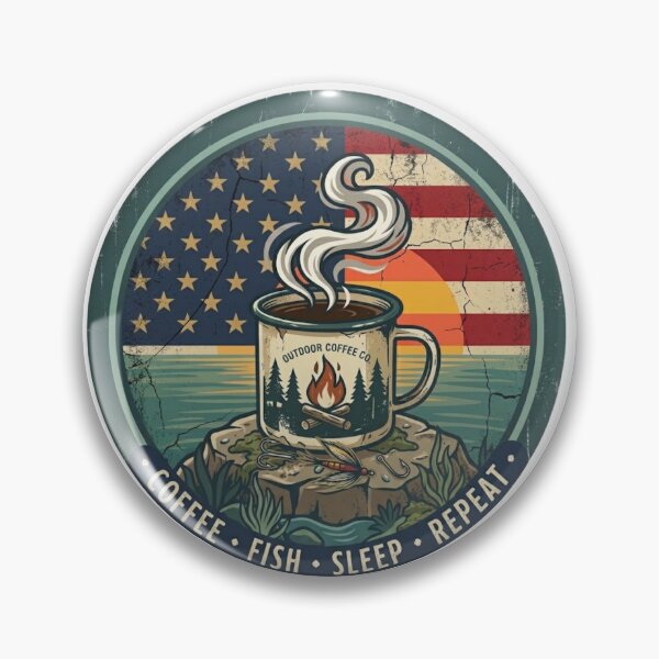 Item preview, Coffee Fish Sleep Repeat designed and sold by heritage-supply.