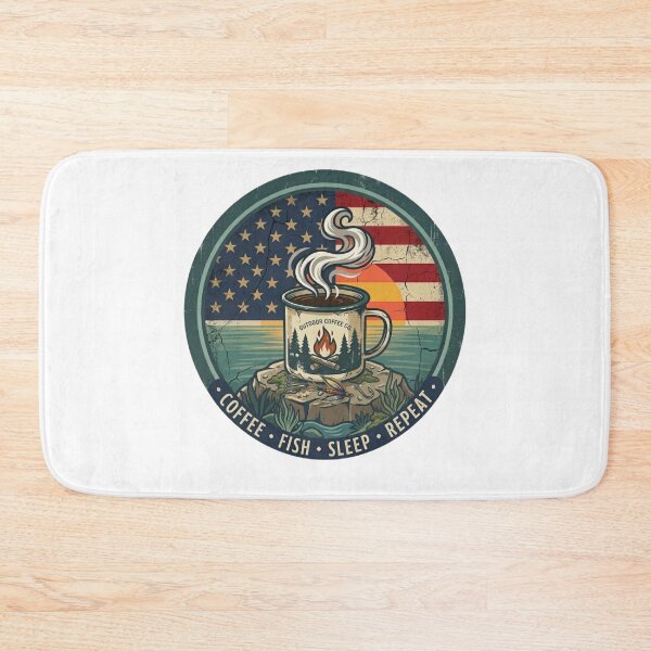 Item preview, Coffee Fish Sleep Repeat designed and sold by heritage-supply.