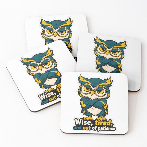 Item preview, Grumpy Owl Wise Tired Sarcastic Design designed and sold by ninetyninedesignsart.