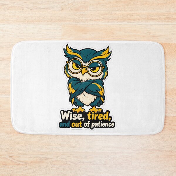 Item preview, Grumpy Owl Wise Tired Sarcastic Design designed and sold by ninetyninedesignsart.