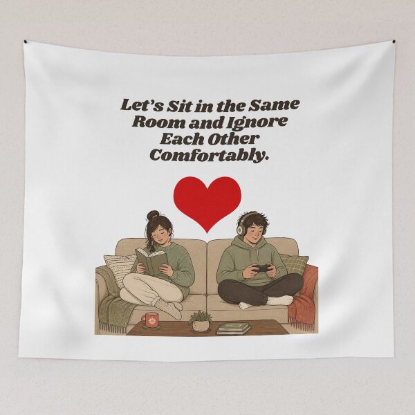 Item preview, Let's Sit In The Same Room And Ignore Each Other Comfortably - Funny Introvert Parallel Play Design designed and sold by Neurospicy Trolls.