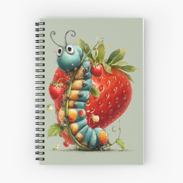 Item preview, Cute Caterpillar with Giant Strawberry designed and sold by Szpaku desart .