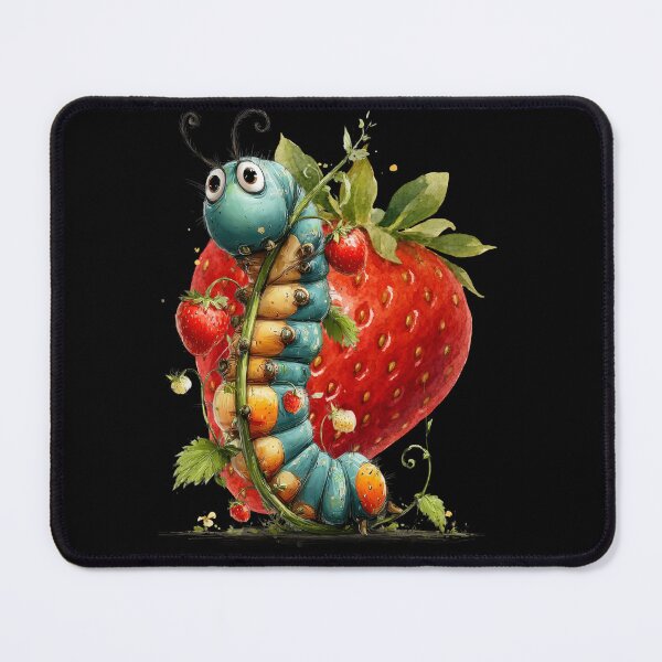 Item preview, Cute Caterpillar with Giant Strawberry designed and sold by Szpaku desart .