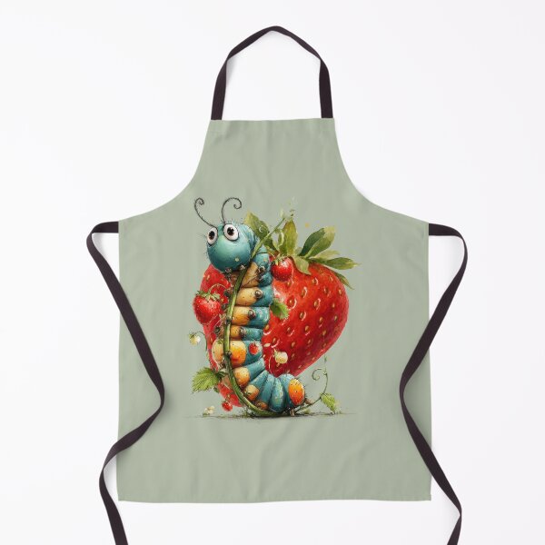 Aperçu de l'œuvre Chenille mignonne avec une fraise géante créée et vendue par Szpaku desart .