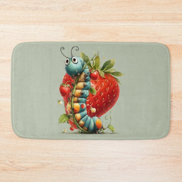 Item preview, Cute Caterpillar with Giant Strawberry designed and sold by Szpaku desart .