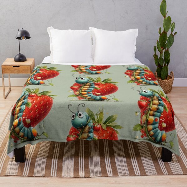 Item preview, Cute Caterpillar with Giant Strawberry designed and sold by Szpaku desart .