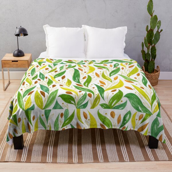 Item preview, Emerald and Gold Botanical Night Garden designed and sold by ArithraStudio.