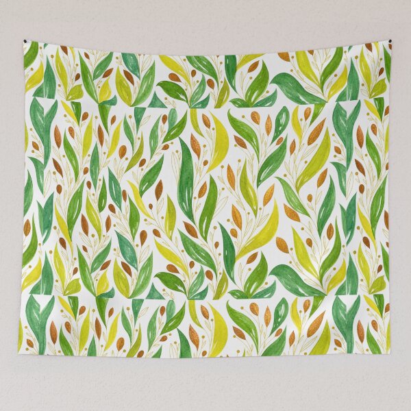 Item preview, Emerald and Gold Botanical Night Garden designed and sold by ArithraStudio.