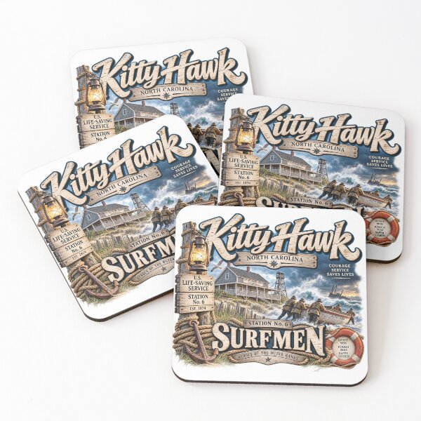 Item preview, Kitty Hawk Station No. 6 Surfmen designed and sold by The Coastal Route.