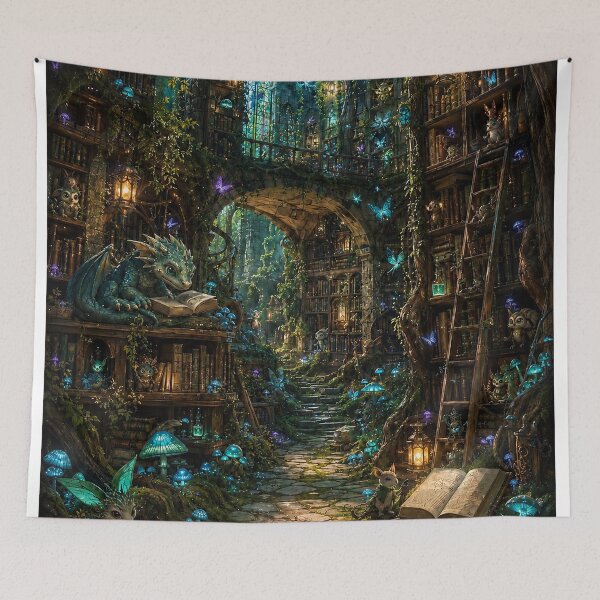 Item preview, The Enchanted Library designed and sold by EdenInfiniteArt.