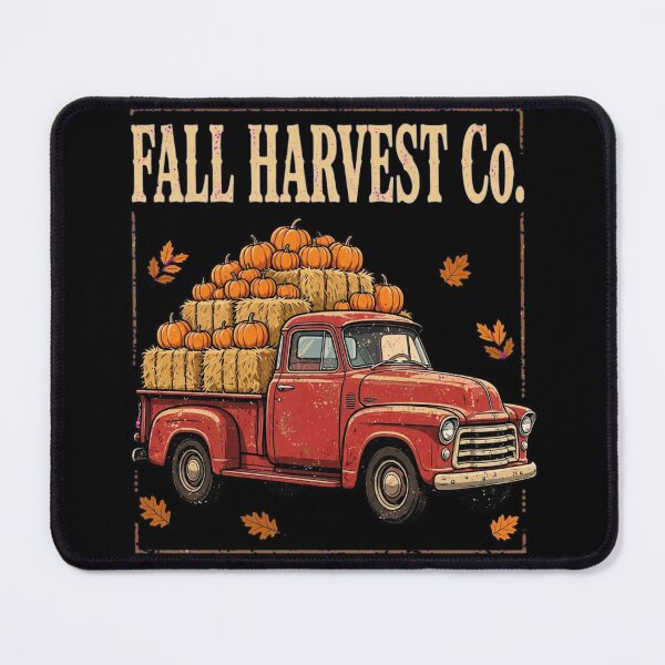 Item preview, Vintage Fall Harvest Co. Red Truck & Pumpkins – Autumn Vibe designed and sold by SDKENERGY.