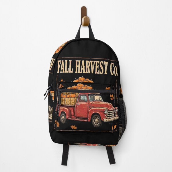 Artikelvorschau, Vintage Fall Harvest Co. Roter Truck & Kürbisse – Herbststimmung entworfen und verkauft von SDKENERGY.