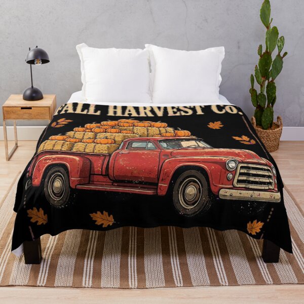 Item preview, Vintage Fall Harvest Co. Red Truck & Pumpkins – Autumn Vibe designed and sold by SDKENERGY.