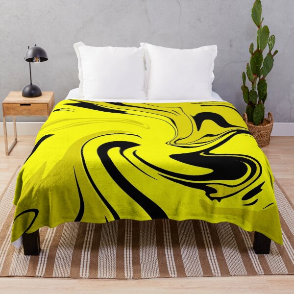 Item preview, Neon Yellow and Black Liquid Marble Abstract designed and sold by CaramelCo.