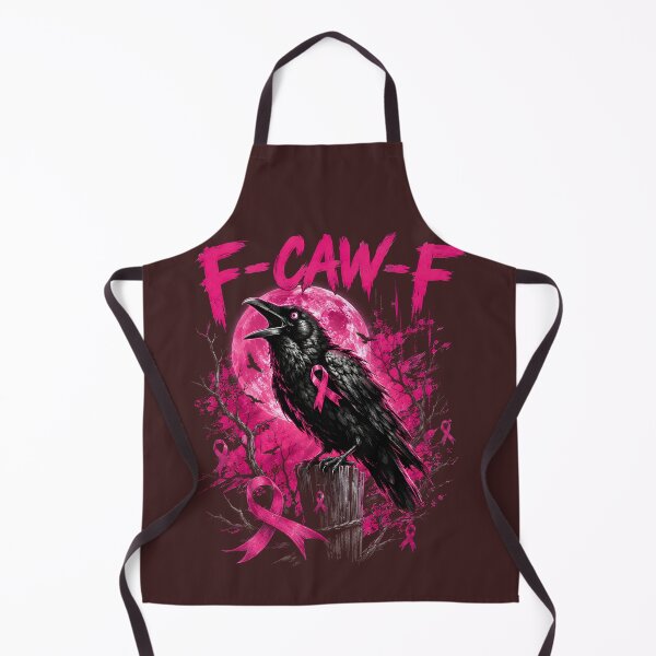 Item preview, F-CAW-F Funny Edgy Crow Breast Cancer Awareness Pink Ribbon designed and sold by DYAFLK.