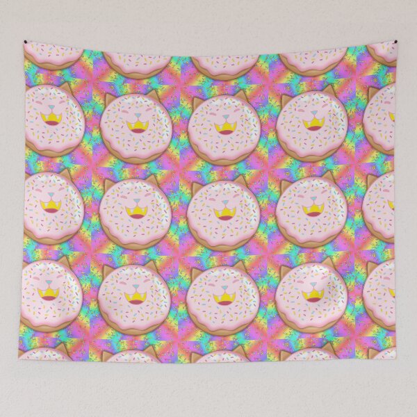 Item preview, Cat Donut with Sprinkles and rainbow background  designed and sold by NicWillArt Shop.
