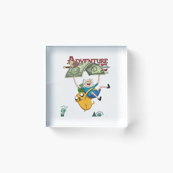 Item preview, Adventure Time Finn Jake Dollar Bill Flying Art designed and sold by FreakToons.