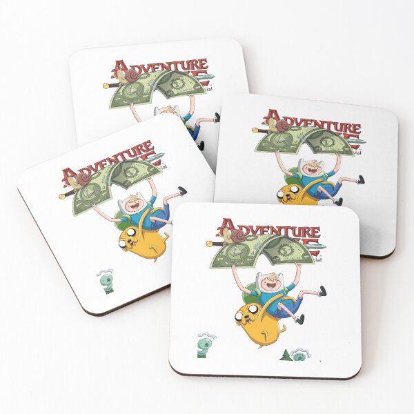 Item preview, Adventure Time Finn Jake Dollar Bill Flying Art designed and sold by FreakToons.