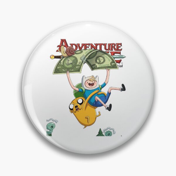Item preview, Adventure Time Finn Jake Dollar Bill Flying Art designed and sold by FreakToons.