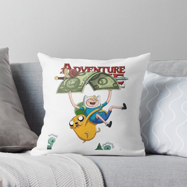 Item preview, Adventure Time Finn Jake Dollar Bill Flying Art designed and sold by FreakToons.