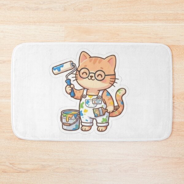 Item preview, Painter Cat With Paint Roller - Cute House Painter Cat designed and sold by PrintforDesign.