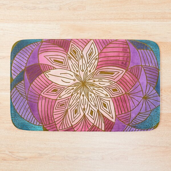 Item preview, Pink Purple and Gold Floral Mandala designed and sold by ArithraStudio.