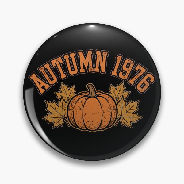 Item preview, Vintage Autumn 1976 Pumpkin & Maple Leaves – Retro Fall Vibe designed and sold by SDKENERGY.