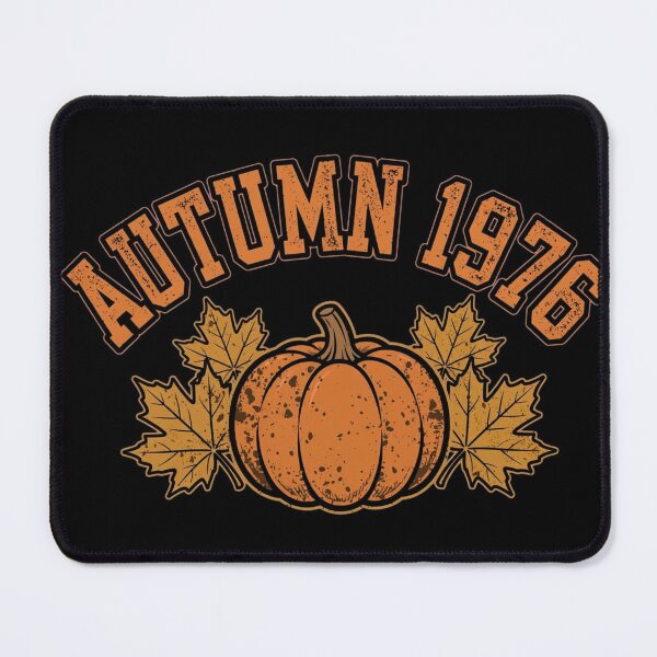 Item preview, Vintage Autumn 1976 Pumpkin & Maple Leaves – Retro Fall Vibe designed and sold by SDKENERGY.
