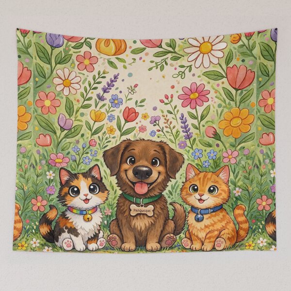 Item preview, Happy Pets in a Flower Garden designed and sold by Pure Craft.