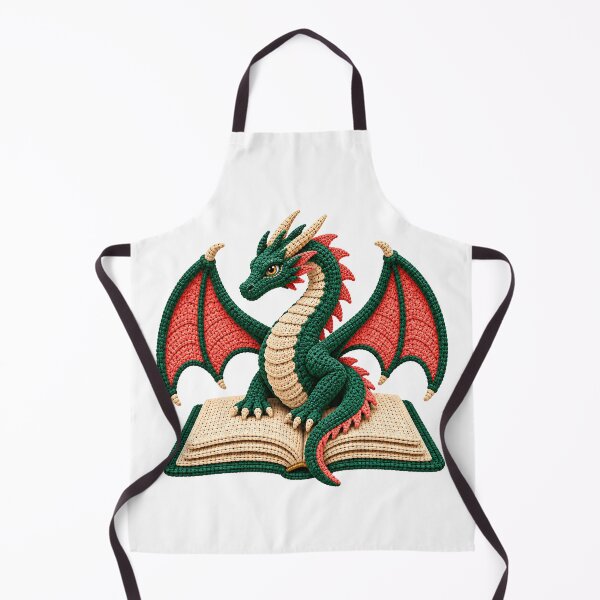 Item preview, Crochet Book Dragon – Fantasy Reader Yarn Art designed and sold by Digital Culture Studio.