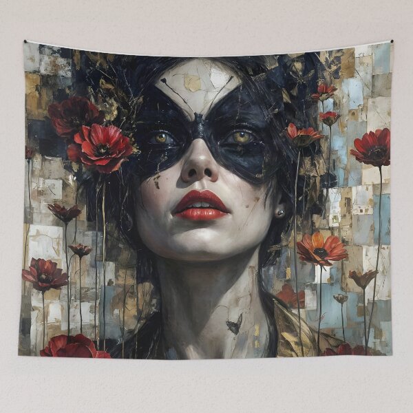 Item preview, Romantic Butterfly Mask Portrait designed and sold by UrbanTempleArt.