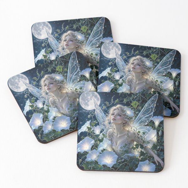 Item preview, Moonflower Fairy Under Full Moon designed and sold by Storybook Botanica.
