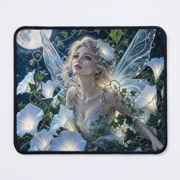 Item preview, Moonflower Fairy Under Full Moon designed and sold by Storybook Botanica.