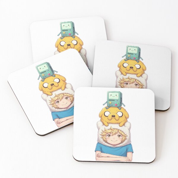 Item preview, Adventure Time Anime Finn Jake BMO Stack Art designed and sold by FreakToons.