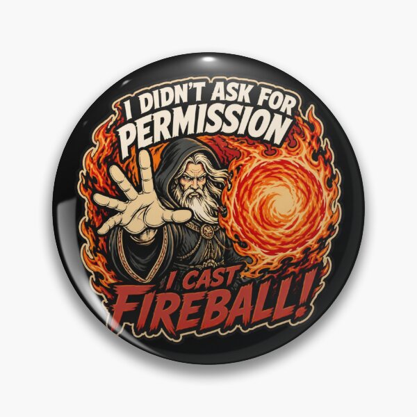Item preview, I Cast Fireball Chaotic Wizard - Funny Flaming D20 RPG Shirt designed and sold by Dice_Goblin_Studio.
