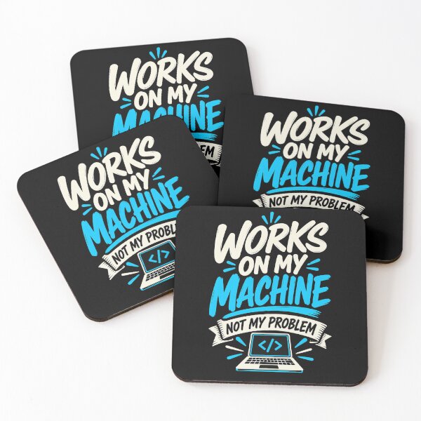 Item preview, Works On My Machine Programmer Typography designed and sold by Fun2Fentastic.