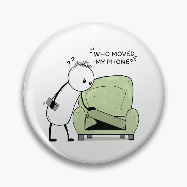 Item preview, Who Moved My Phone? – Hand-drawn Relatable Digital Illustration & Print designed and sold by MyVisionaryHuez.