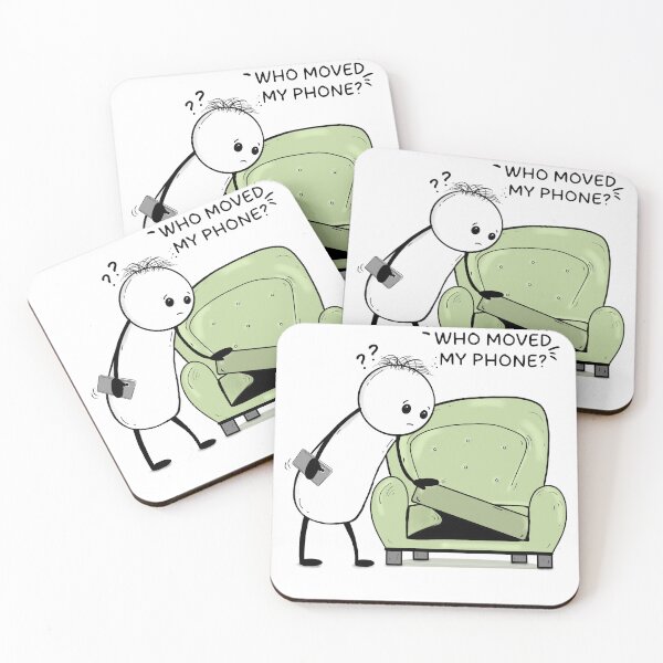 Item preview, Who Moved My Phone? – Hand-drawn Relatable Digital Illustration & Print designed and sold by MyVisionaryHuez.