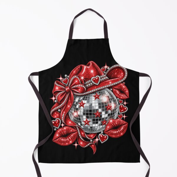 Item preview, Disco Ball Red Kisses Glitter Lips Retro Dance Party Glam Aesthetic designed and sold by 76Valeria.