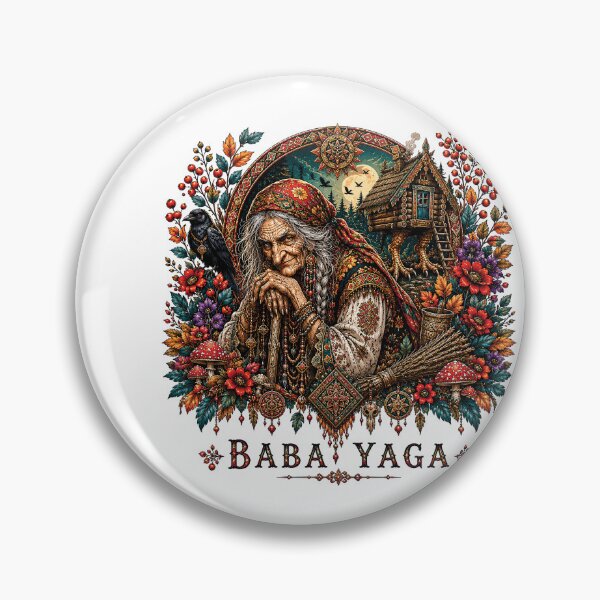 Item preview, Dark Slavic Folklore - Baba Yaga - Forest Design designed and sold by Gold Turtle  Lina.