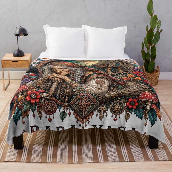 Item preview, Dark Slavic Folklore - Baba Yaga - Forest Design designed and sold by Gold Turtle Lina.